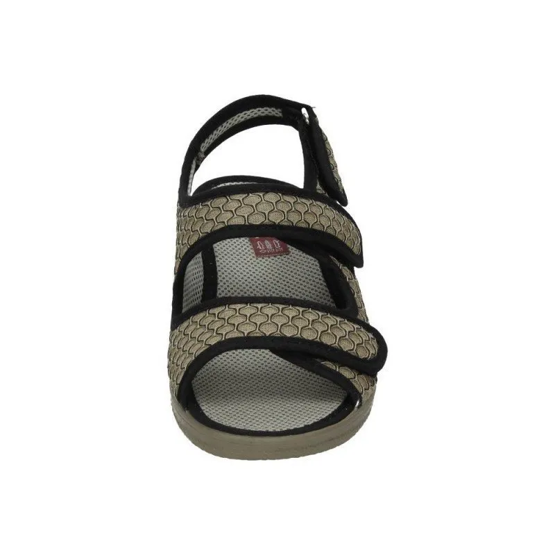21742 SANDALIA TELA ANCHO color TOSTADO