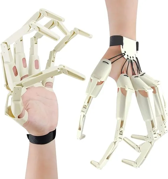 Adult White Articulating Left Hand Finger Glove