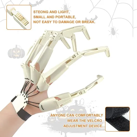 Adult White Articulating Left Hand Finger Glove