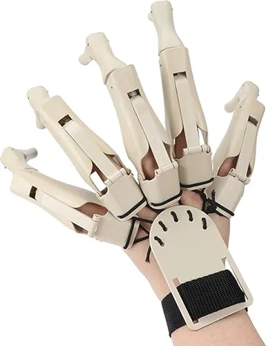 Adult's White Articulating Left Hand Finger Glove
