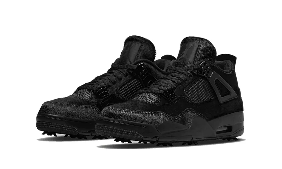Air Jordan 4 Retro Golf Black Cat Pony Hair