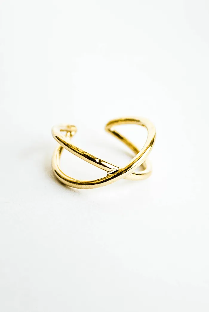 Anillo Doble Cruzado
