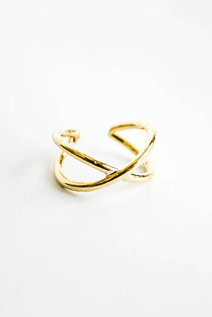 Anillo Doble Cruzado