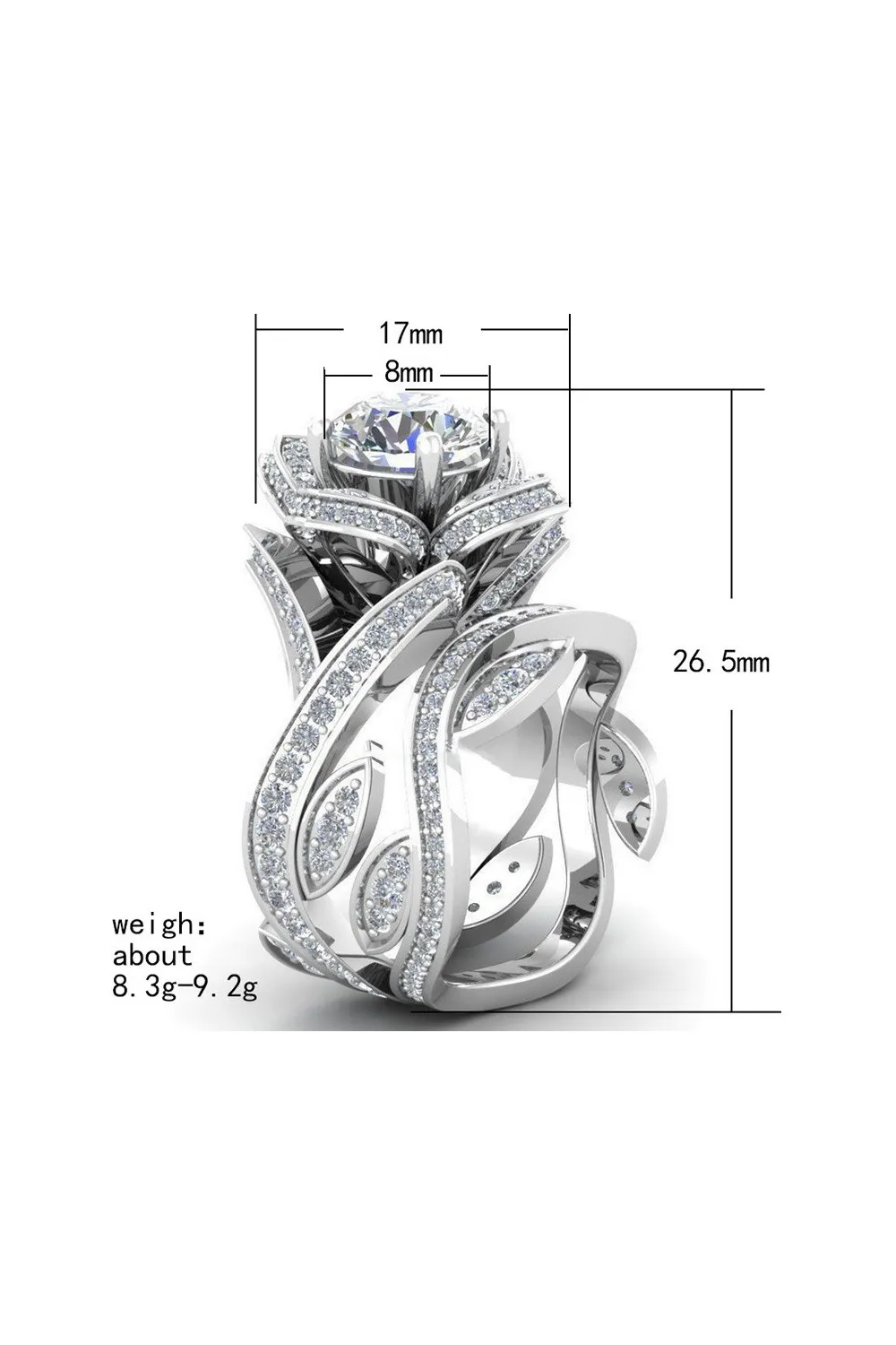 Anillo Flor Blanca