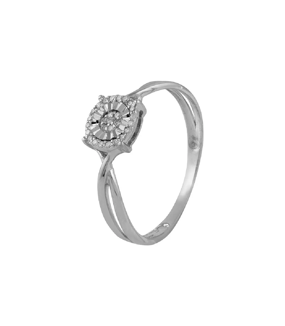 ANILLO ITEMPORALITY LUX ORO BLANCO PASTILLA DIAMANTADA  GRN101059
