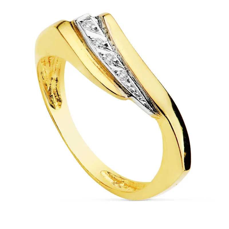 Anillo Oro Bicolor