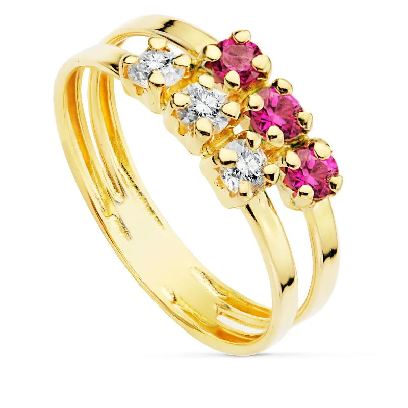 Anillo Oro Circonitas