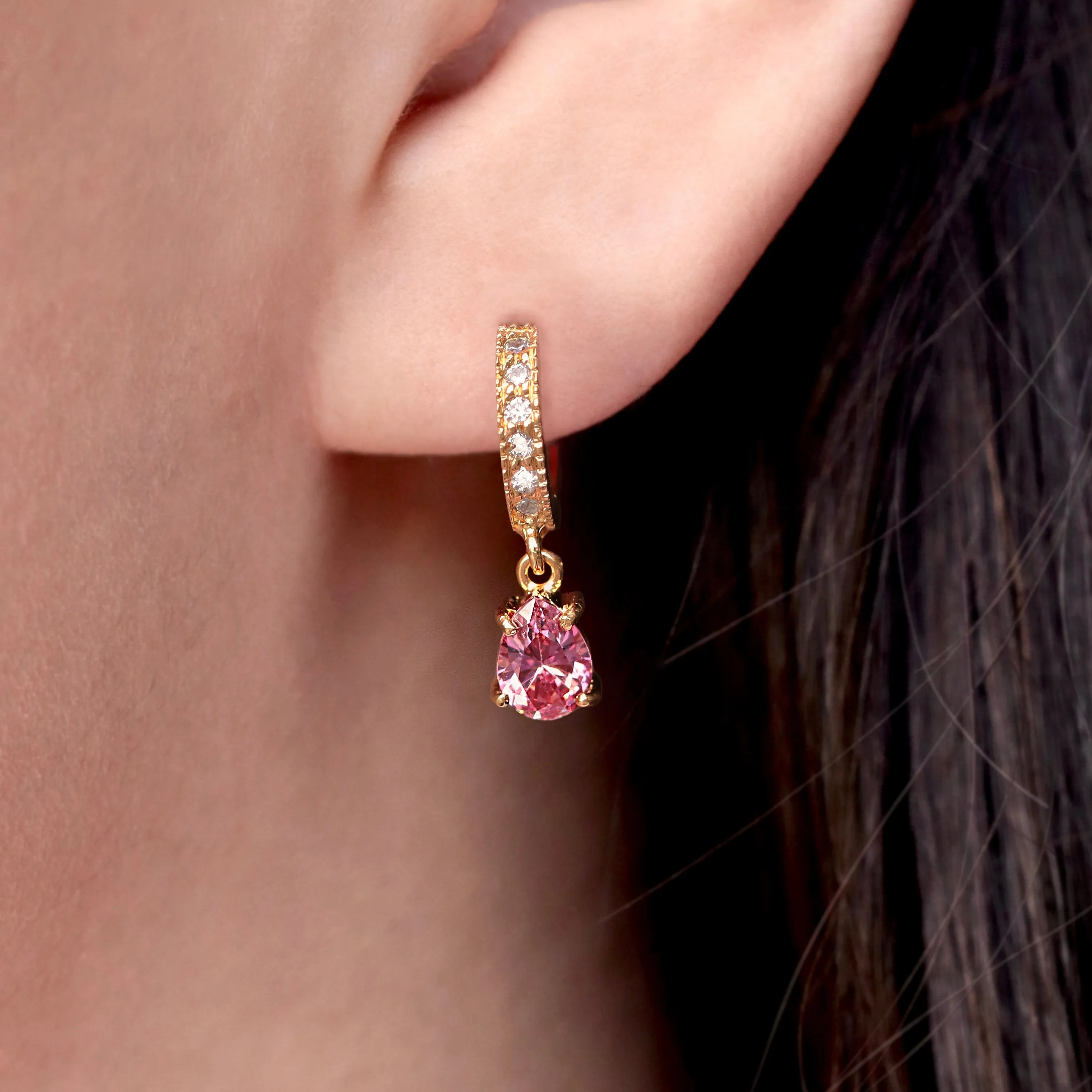 Aretes Majestic Rosa