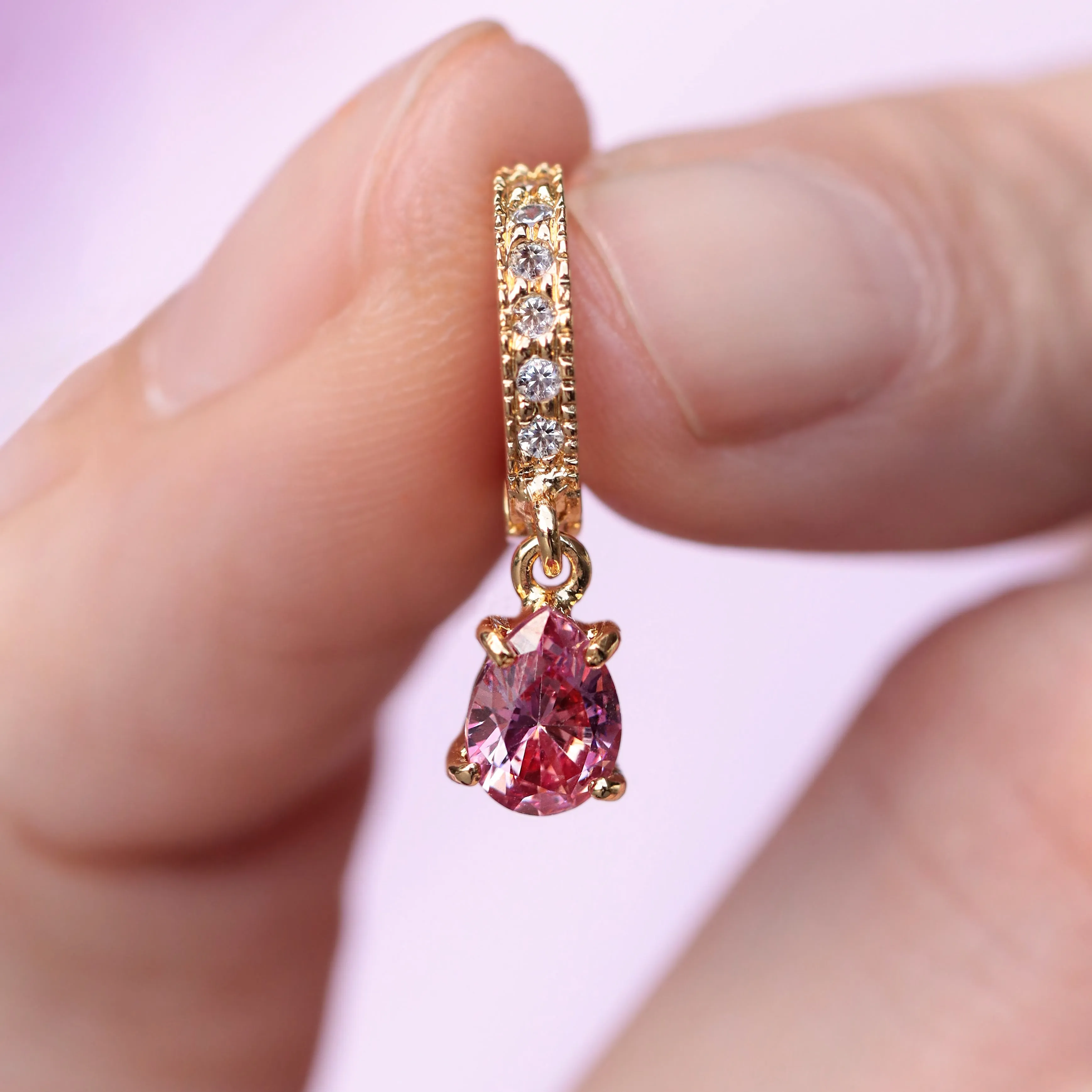 Aretes Majestic Rosa