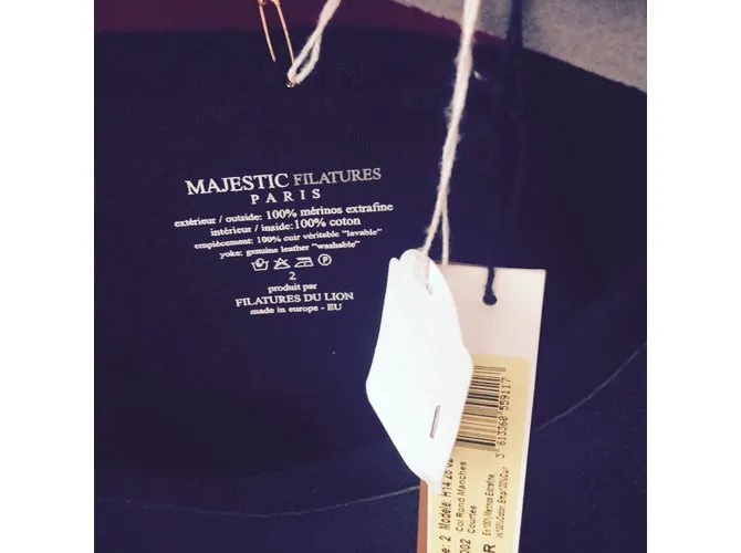 Autre Marque Majestic Filatures Tops Negro 