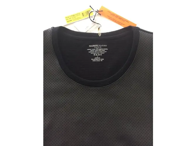 Autre Marque Majestic Filatures Tops Negro 