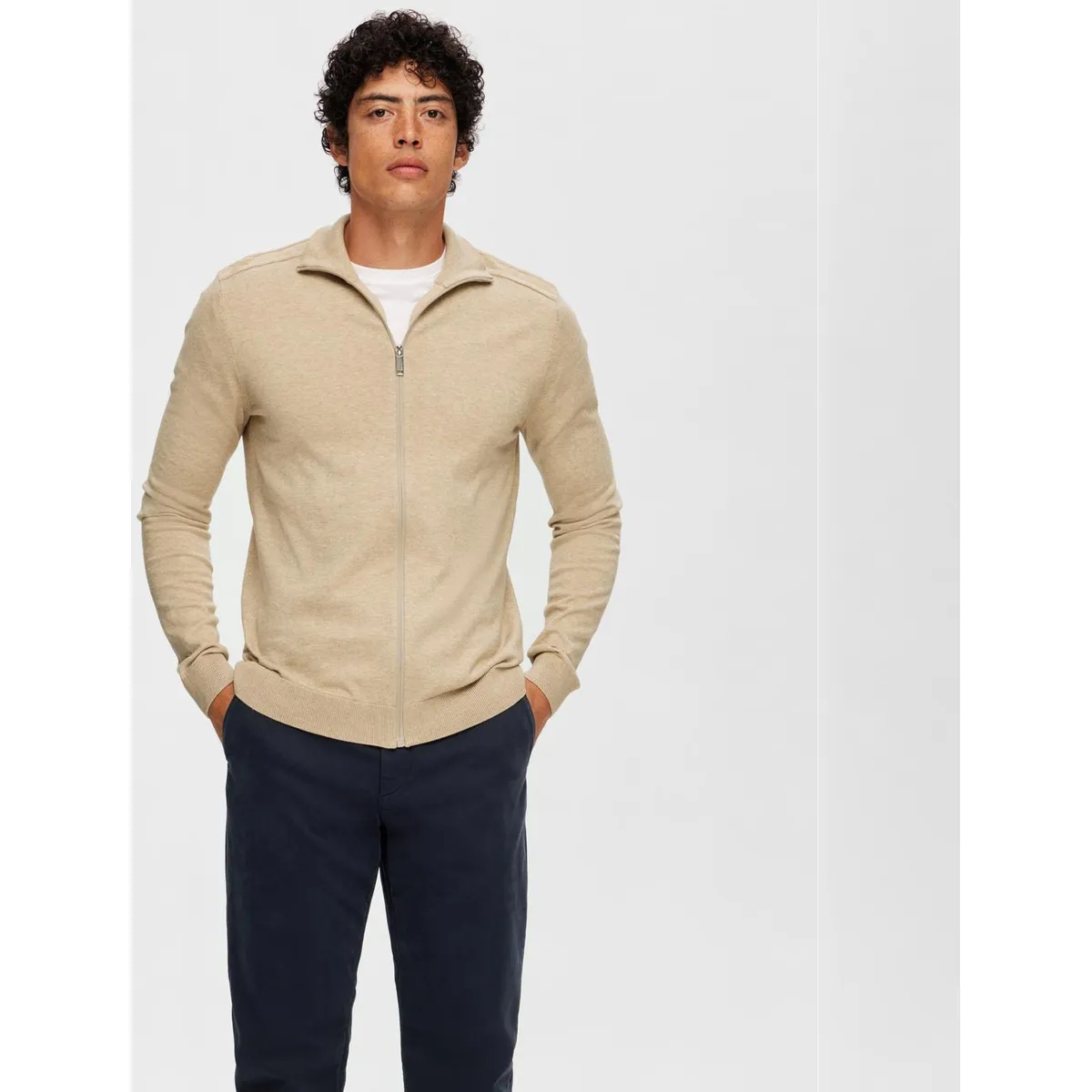 Berg Full Zip Cardigan Kelp