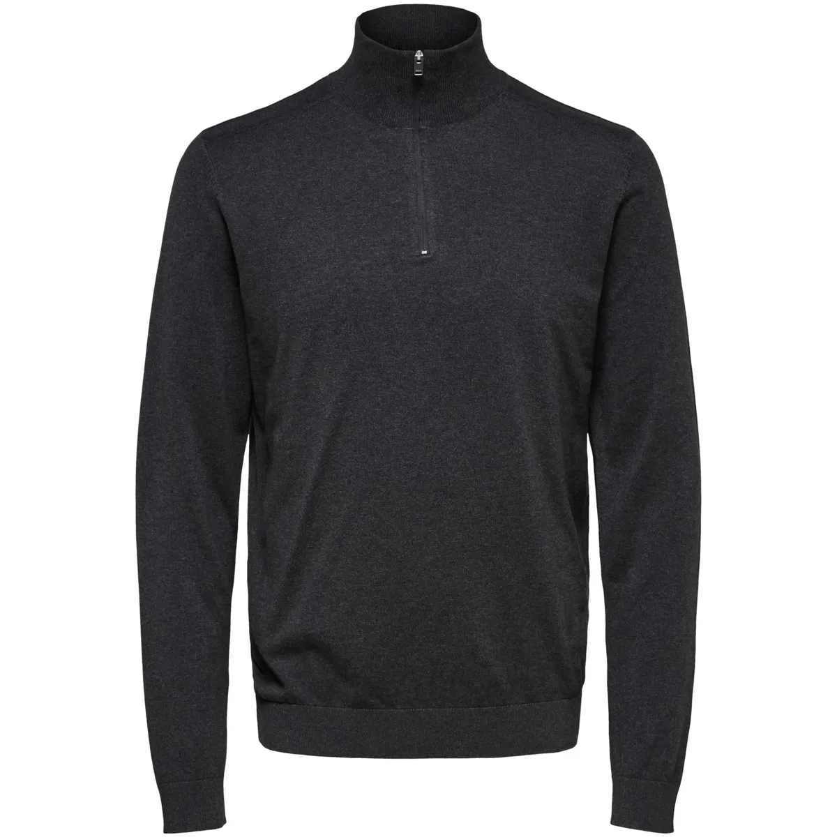 Berg Half Zip Cardigan Antraciet