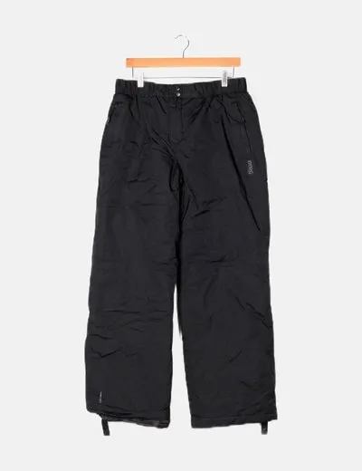 BERG Pantalón negro acolchado impermeable