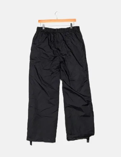 BERG Pantalón negro acolchado impermeable