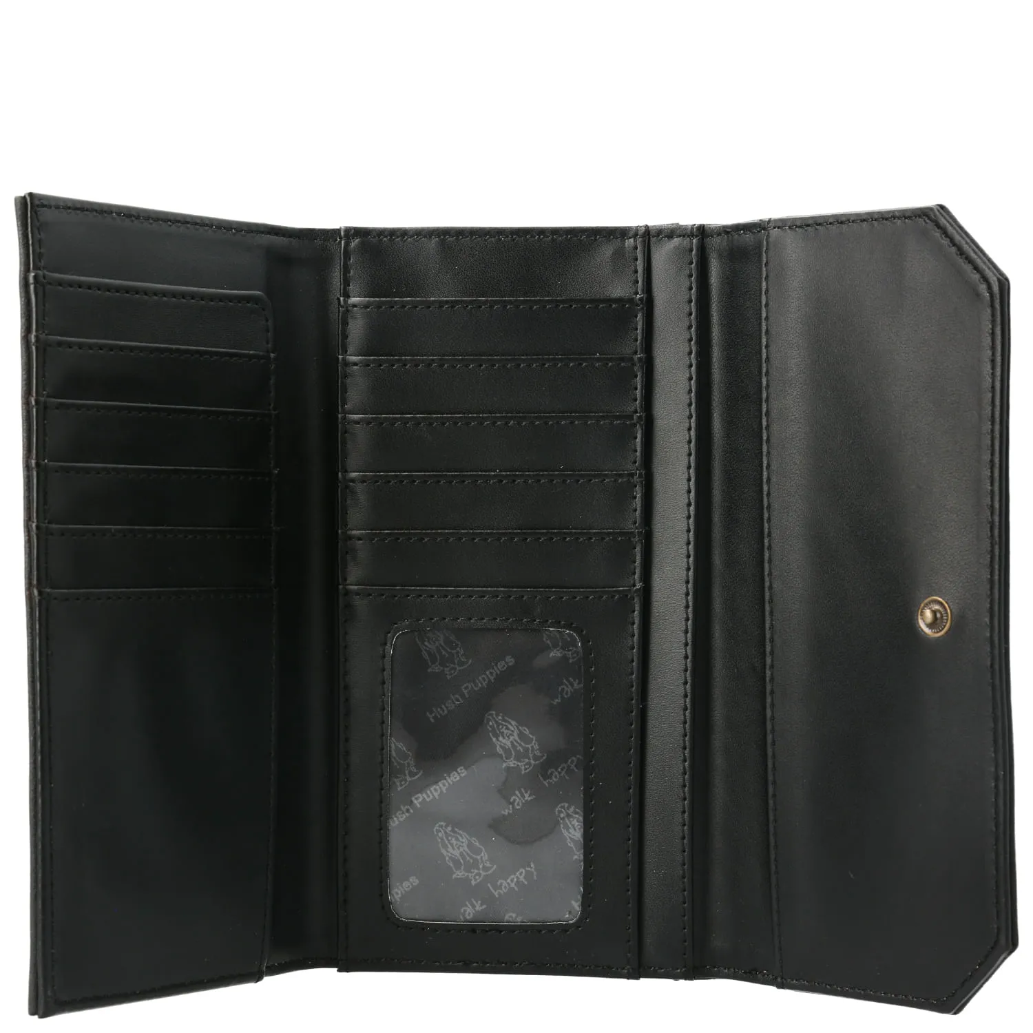 Billetera Ecocuero Mujer Cami Wallet Negro Hush Puppies