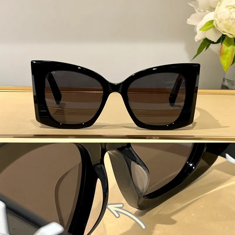 Blaze Havana/Verde Cat Eye Gafas de sol para mujeres Gafas de sol grandes tonos de verano Sunnies UV Protection gafas con caja