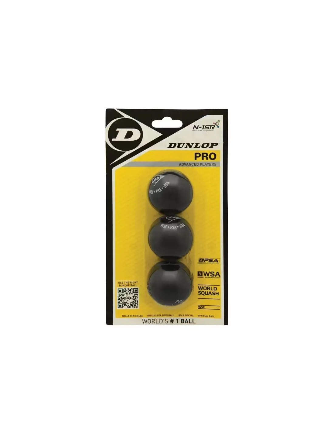 Blister de Squash Dunlop Pro 3 Bolas