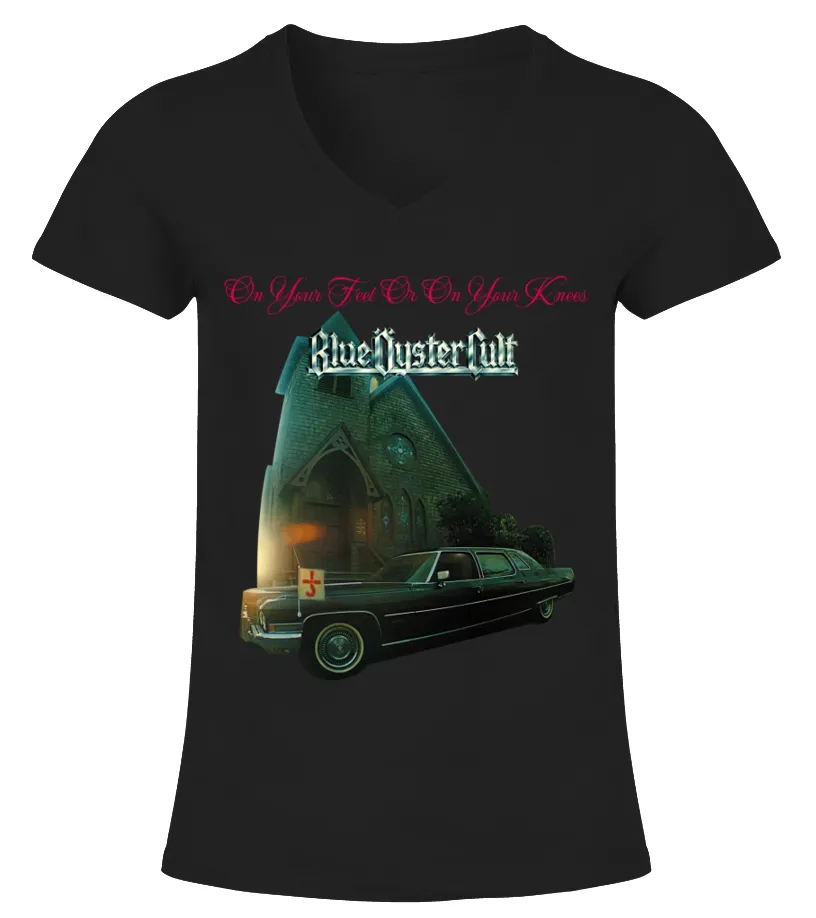 BLUE ÖYSTER CULT  BK (46) CAMISETA CUELLO PICO MUJER