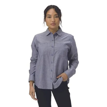 Blusas Mujer Chambray Relaxed L/S