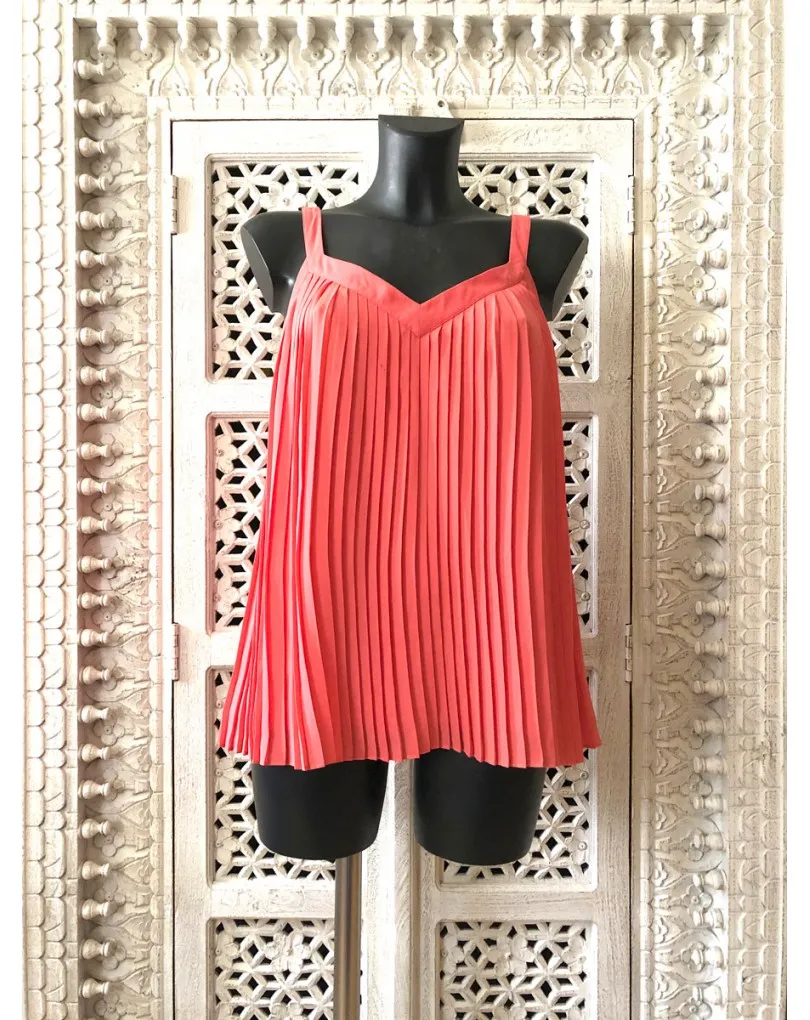 BLUSAS MUJER SENCILLAS  DE VESTIR COLOR CORAL ONLINE