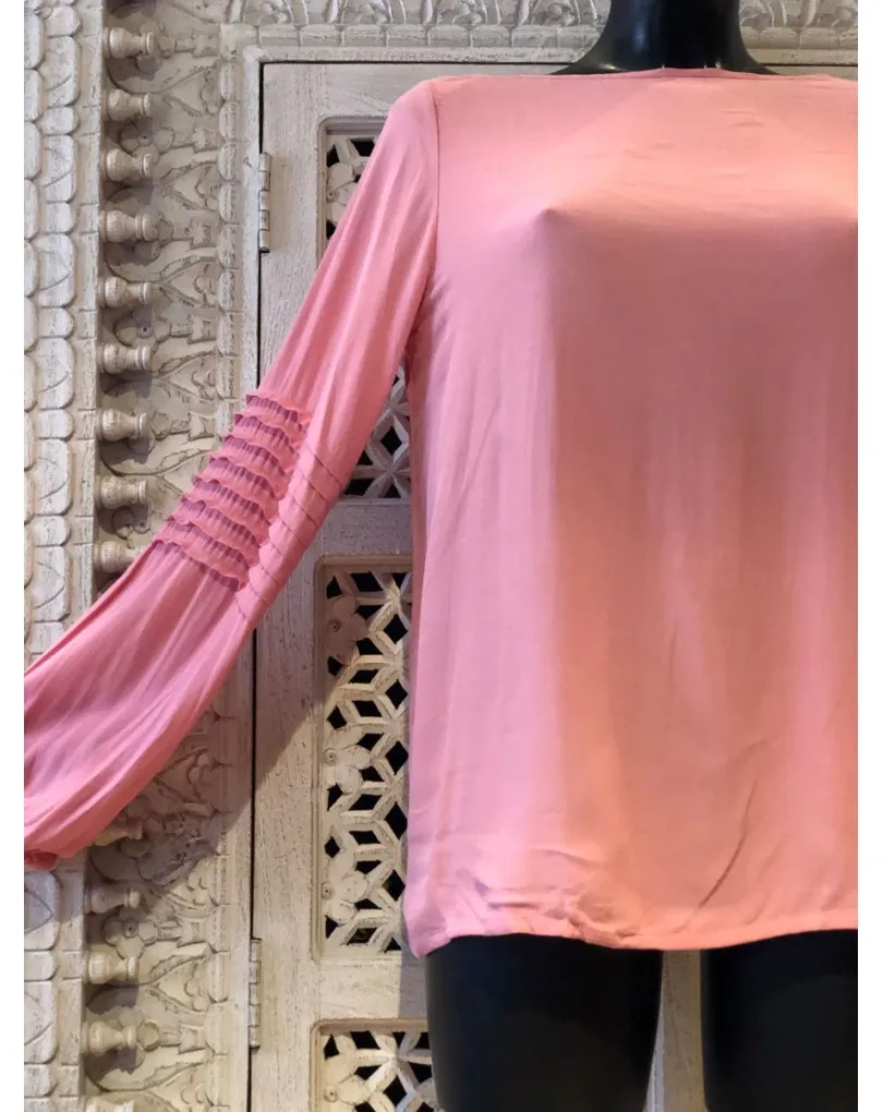 BLUSAS MUJER SENCILLAS  DE VESTIR COLOR ROSA ONLINE