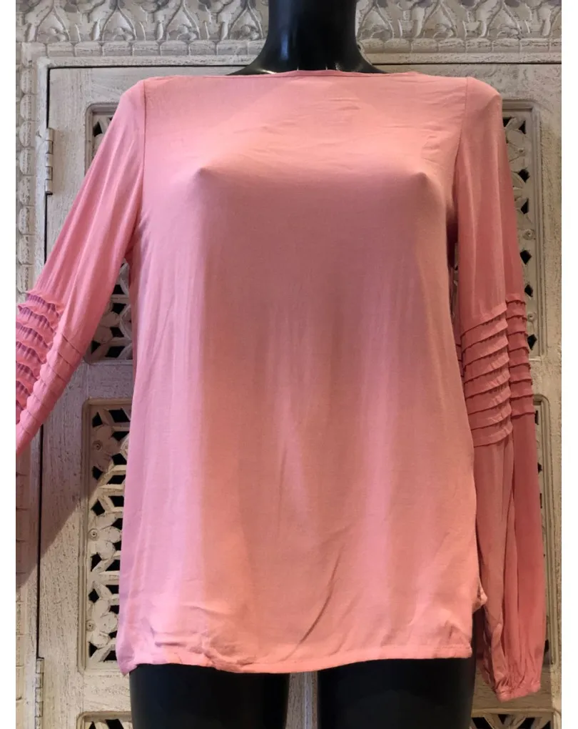 BLUSAS MUJER SENCILLAS  DE VESTIR COLOR ROSA ONLINE