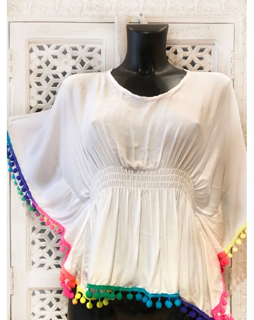 BLUSAS Y CAMISAS VERANO MUJER IDEALES PARA PLAYACOLOR BLANCO