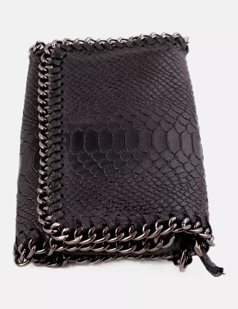 Borse in pelle Bolso negro efecto serpiente