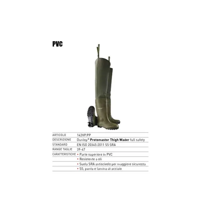 Botas de muslo Dunlop en PVC 142VP.PP