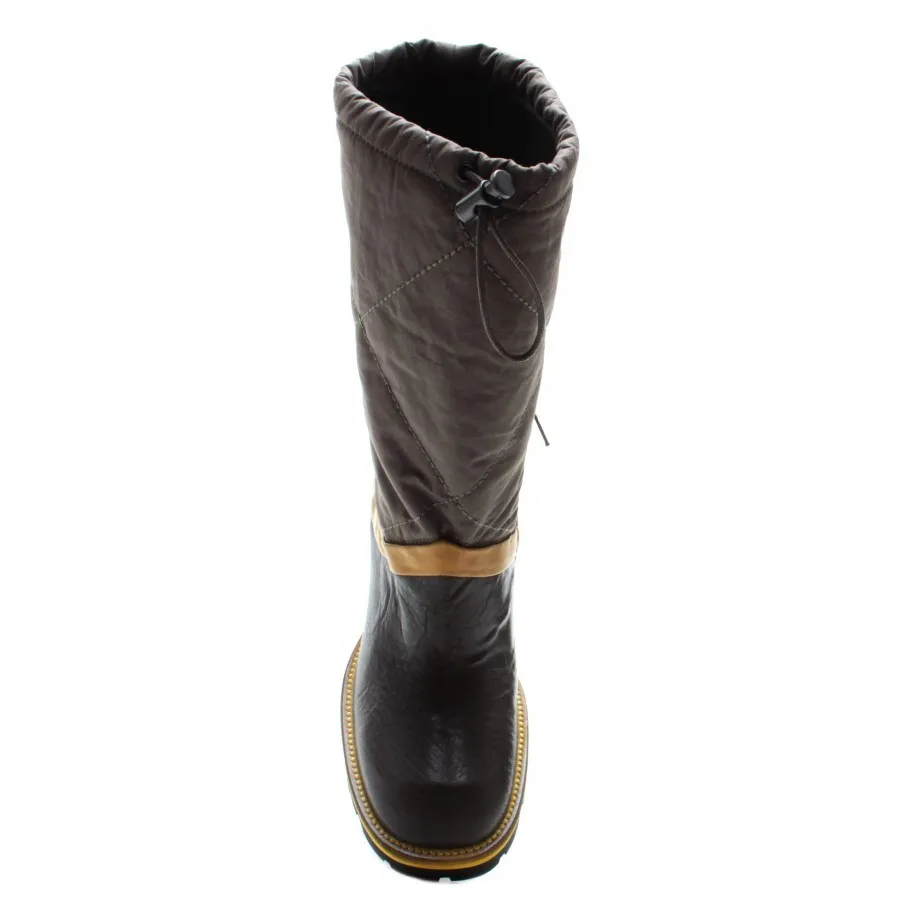 BOTINES MUJER IXOS X19I25144021MLP SENAPE ARMY CUERO TEJIDO MARRON