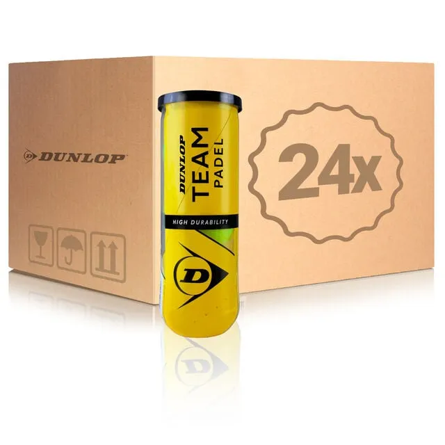 CAJON 72 PELOTAS  24 BOTES DE 3 UDS  DUNLOP TEAM PADEL | DUNLOP