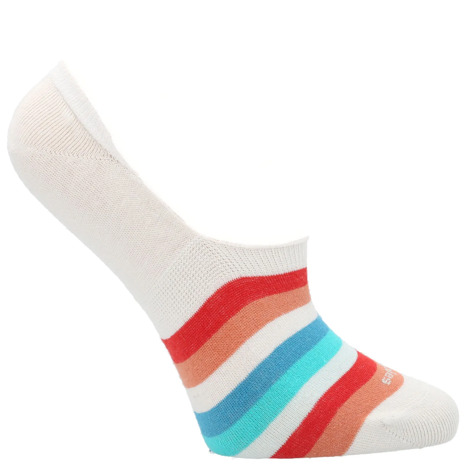 Calcetin Algodón Mujer Inv Stripes Blanco Hush Puppies