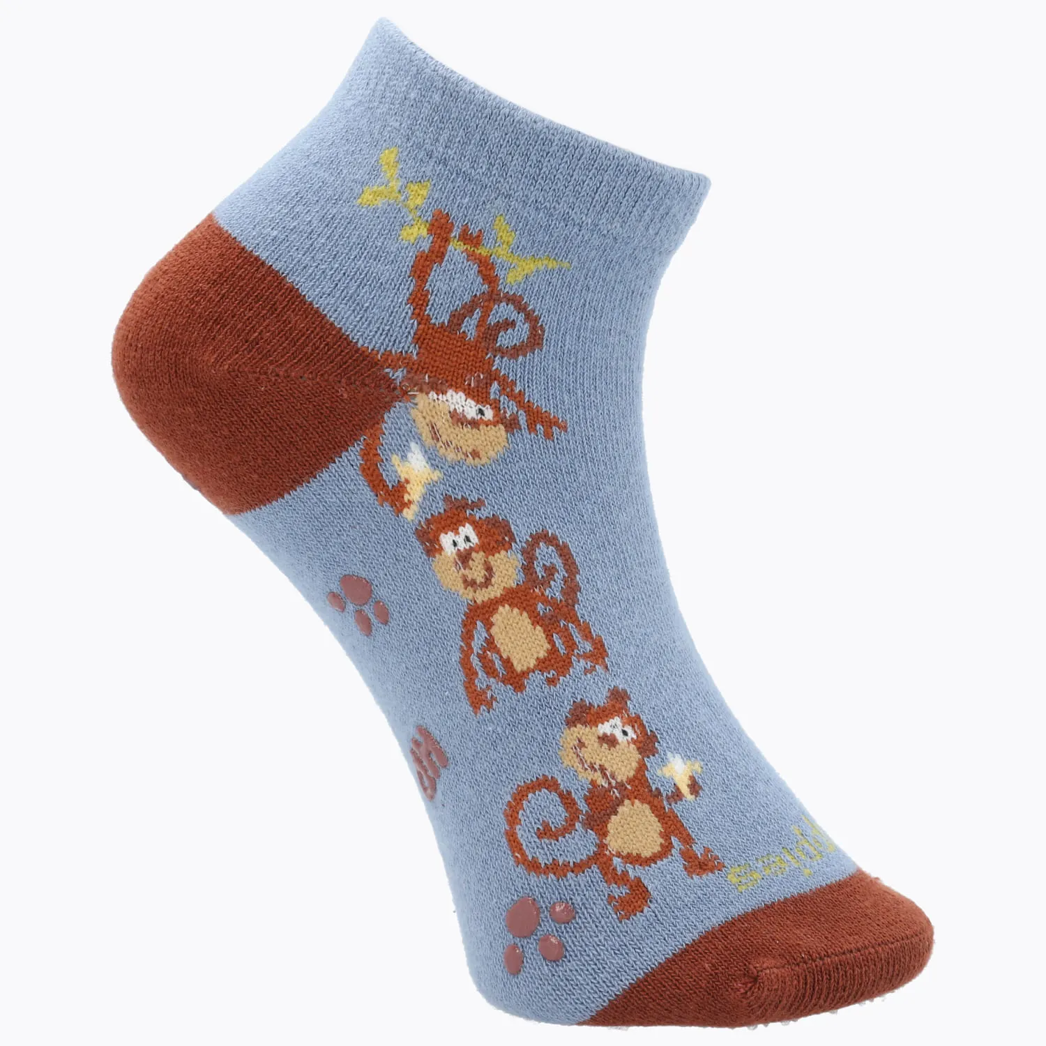 Calcetin Algodón Niño Ped Monkeys Azul Hush Puppies