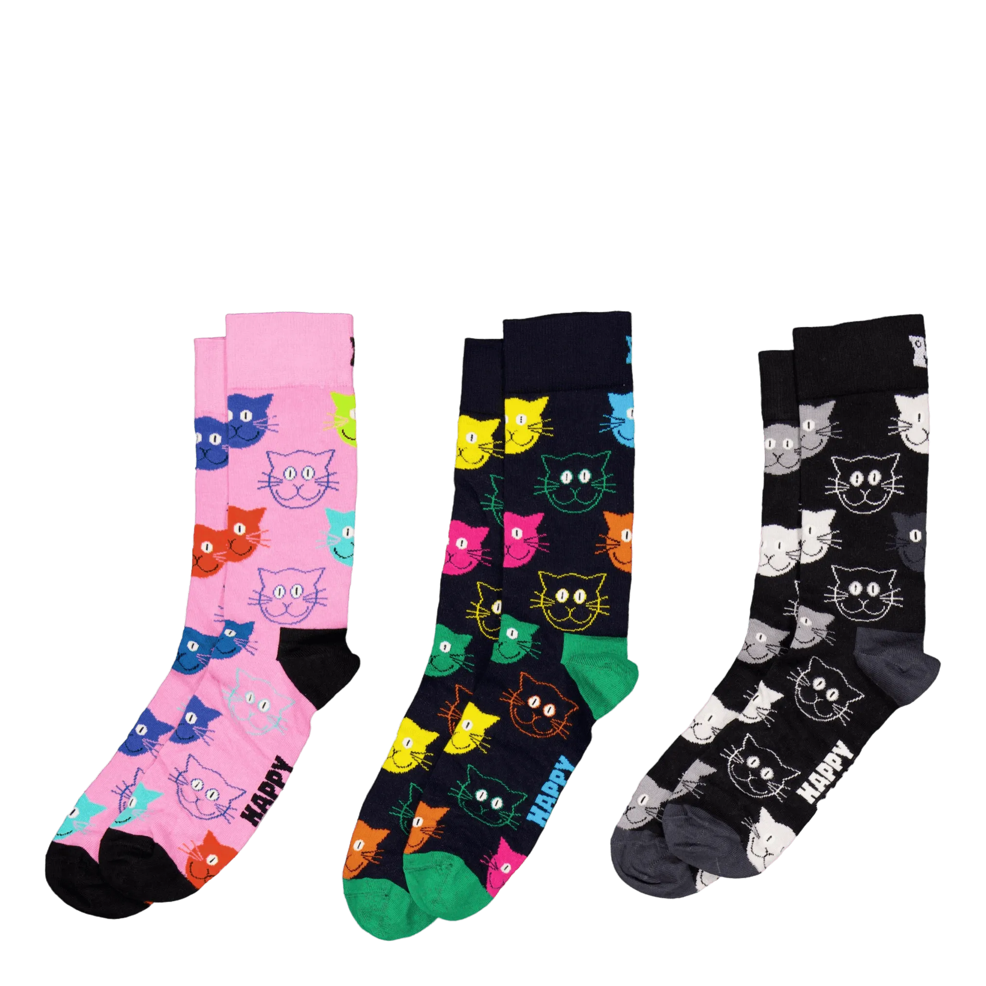 CALCETINES HAPPY SOCKS 3PACK MIXED CAT SOCKS GIFT SE NAVY