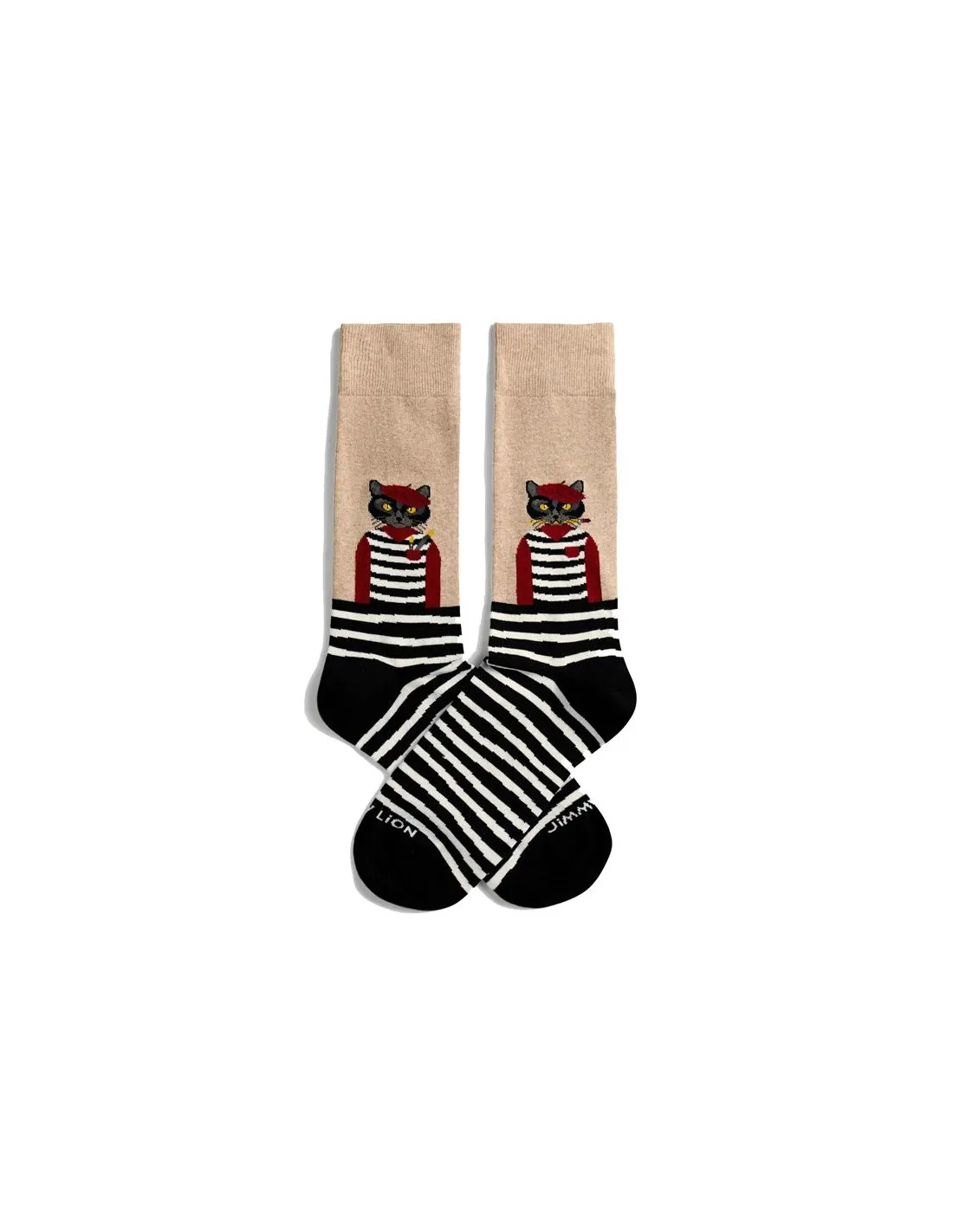 Calcetines Jimmy Lion Artist Cat Beige