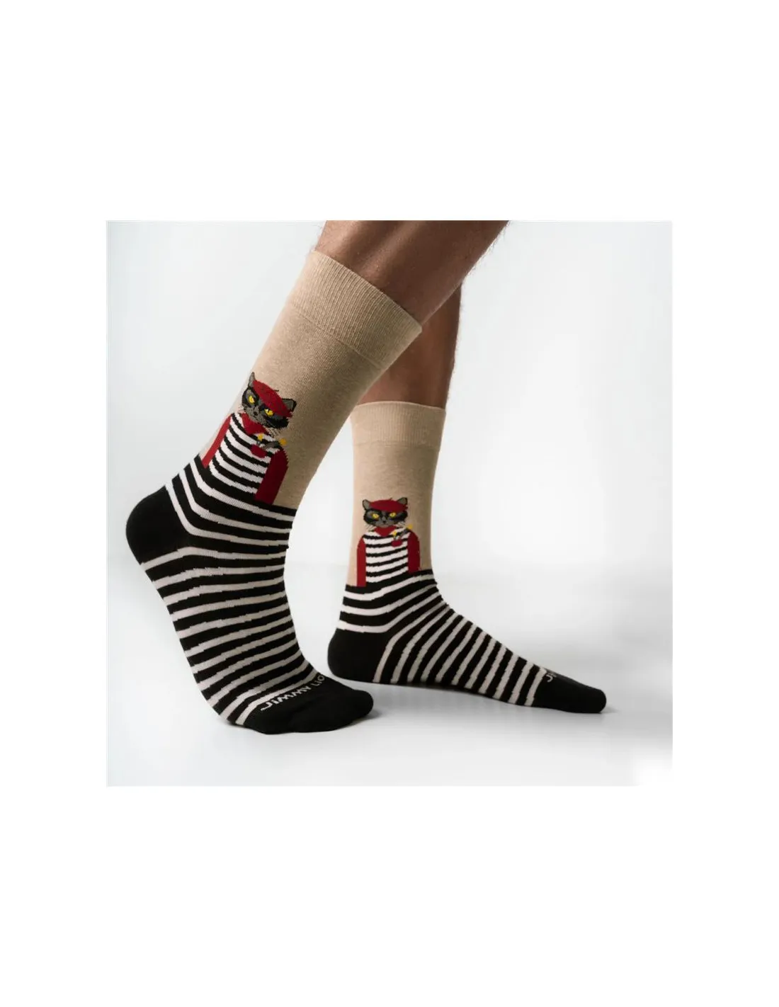 Calcetines Jimmy Lion Artist Cat Beige
