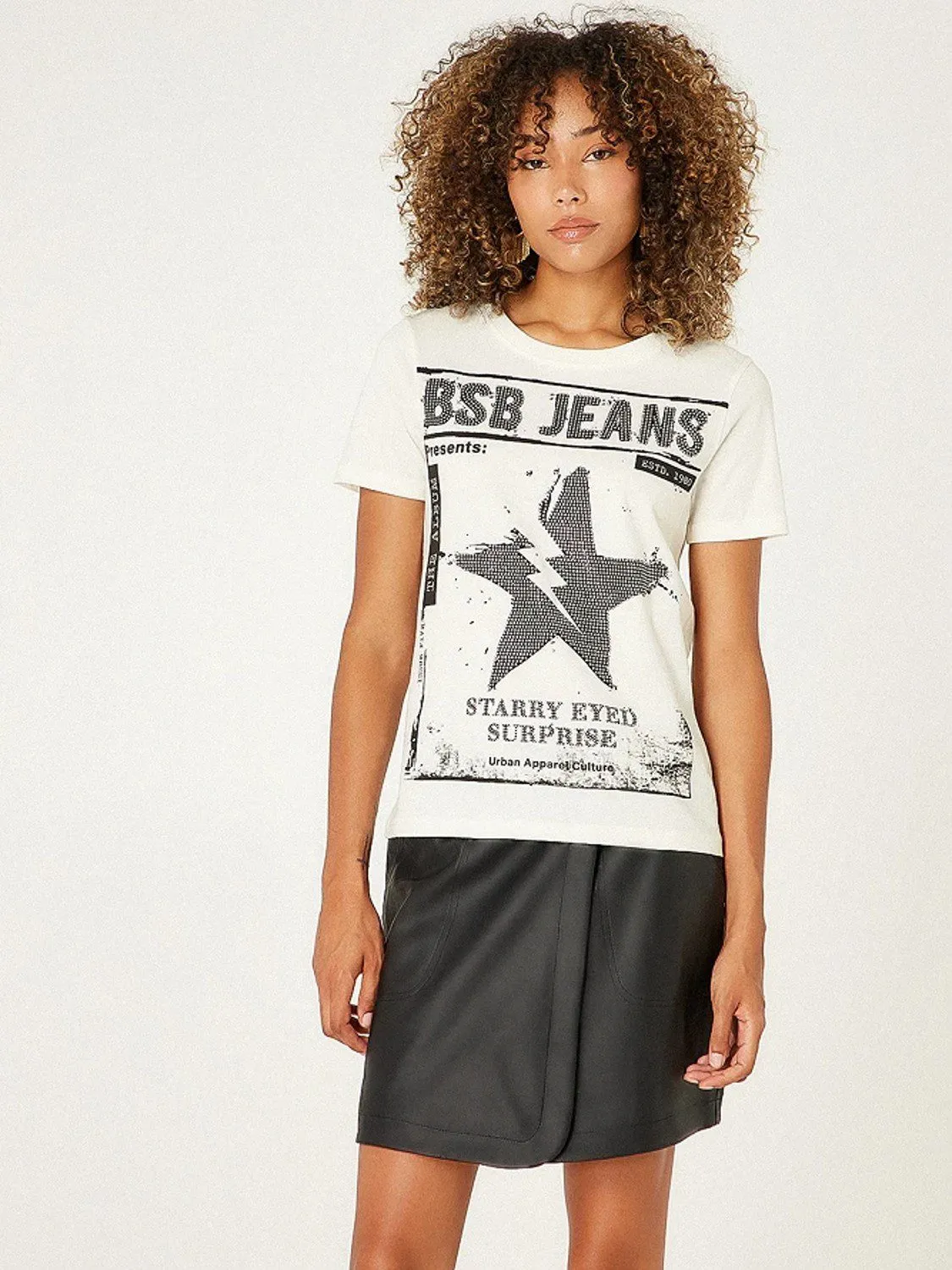 CAMISETA ESTRELLA CON STRASS BSB