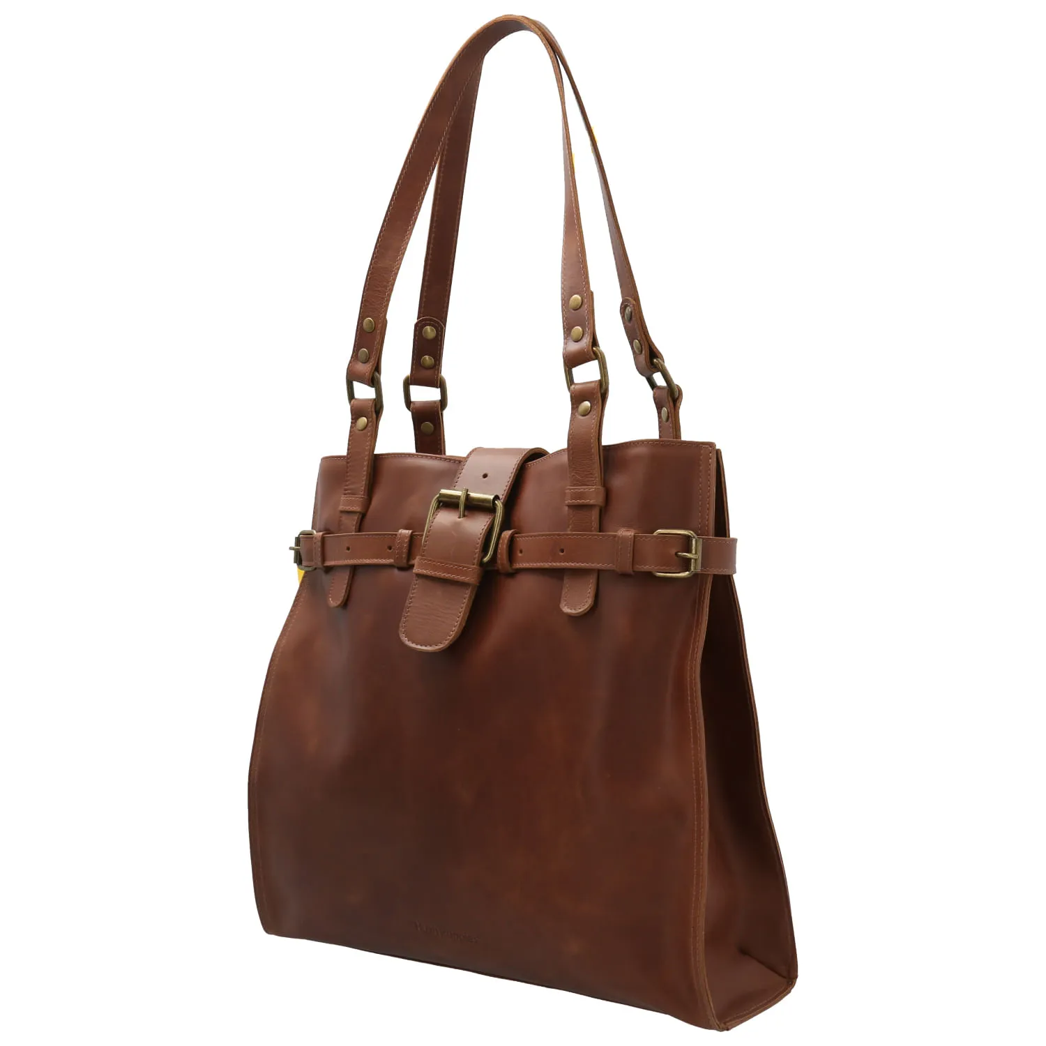 Cartera Cuero Mujer Beville Bag Café Hush Puppies