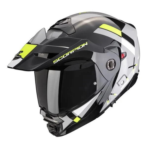 CASCO SCORPION ADX2 GALANE GREY BLACK NEON YELLOW 