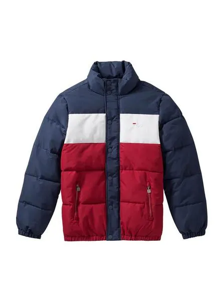cazadora fila acolchada pelle tricolor para hombre