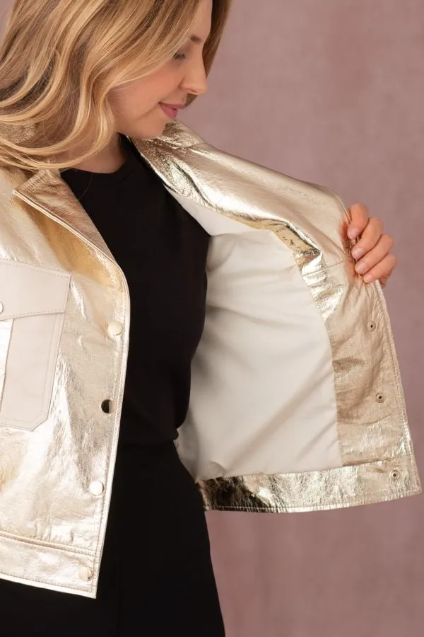 Chaqueta Mujeres Cityzen Majestic Agneau Perle Or/Ecru