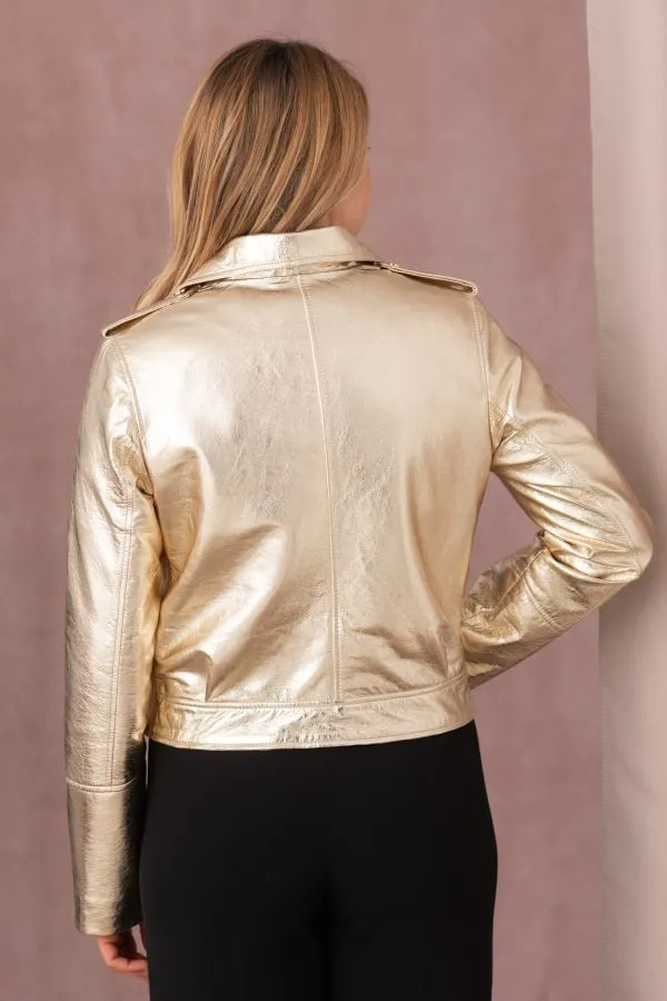 Chaqueta Mujeres Cityzen Majestic Agneau Perle Or/Ecru