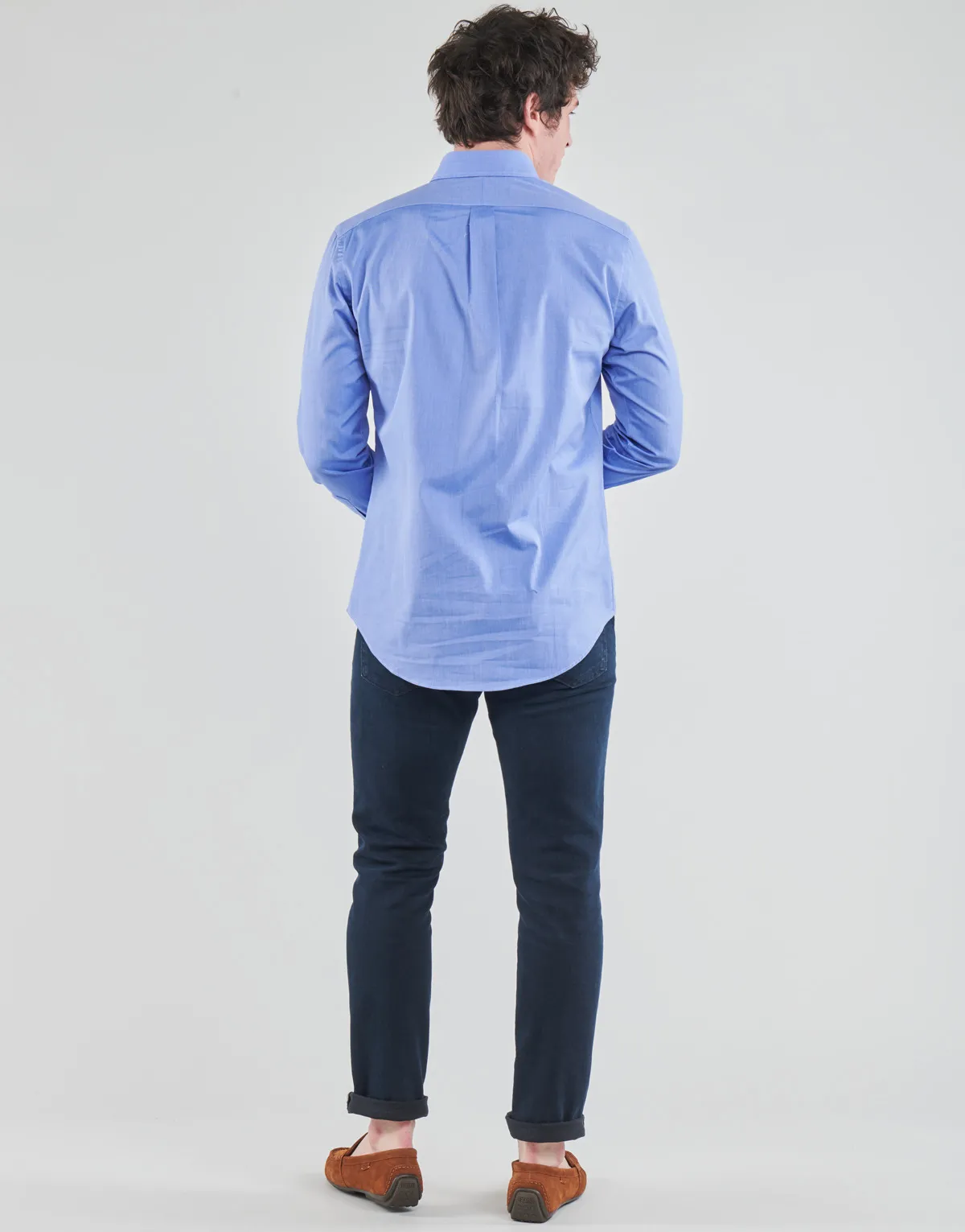 CHEMISE AJUSTEE EN POPLINE DE COTON COL BOUTONNE  LOGO PONY PLAY