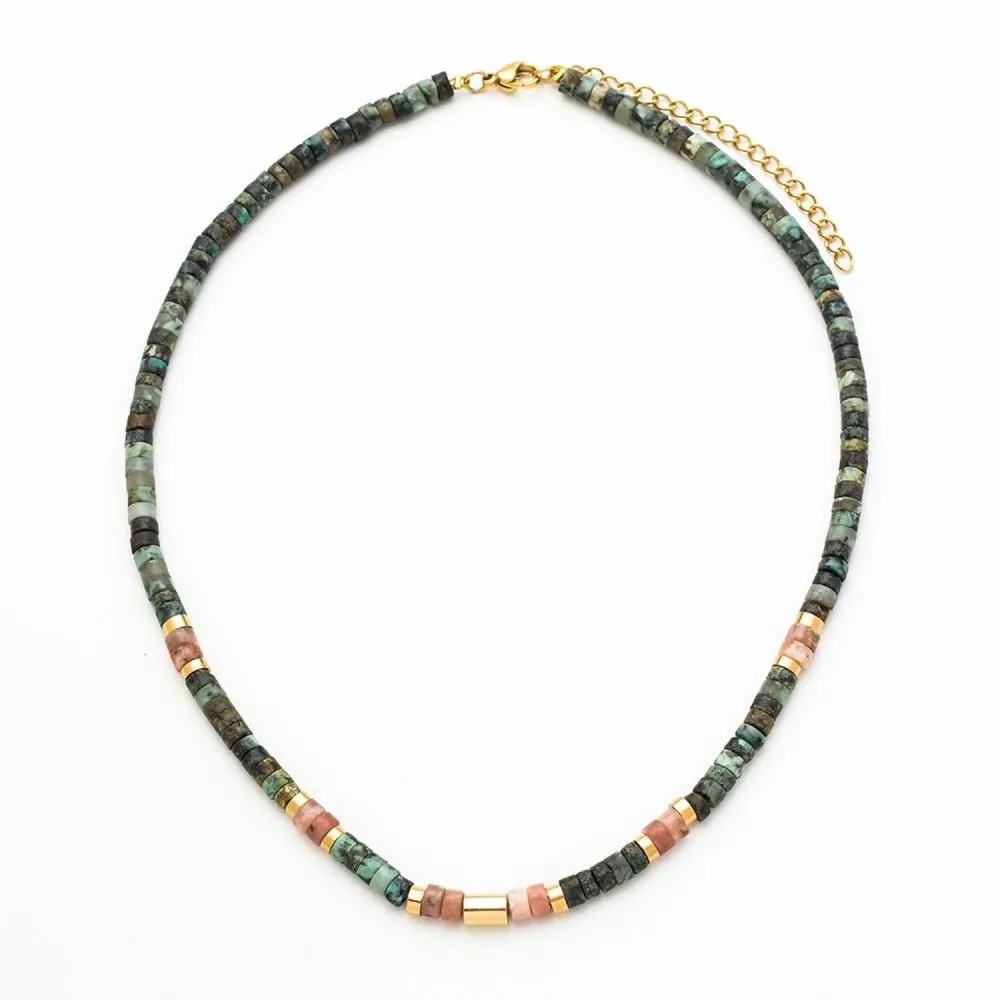 Collar Priscila Turquesa Oro