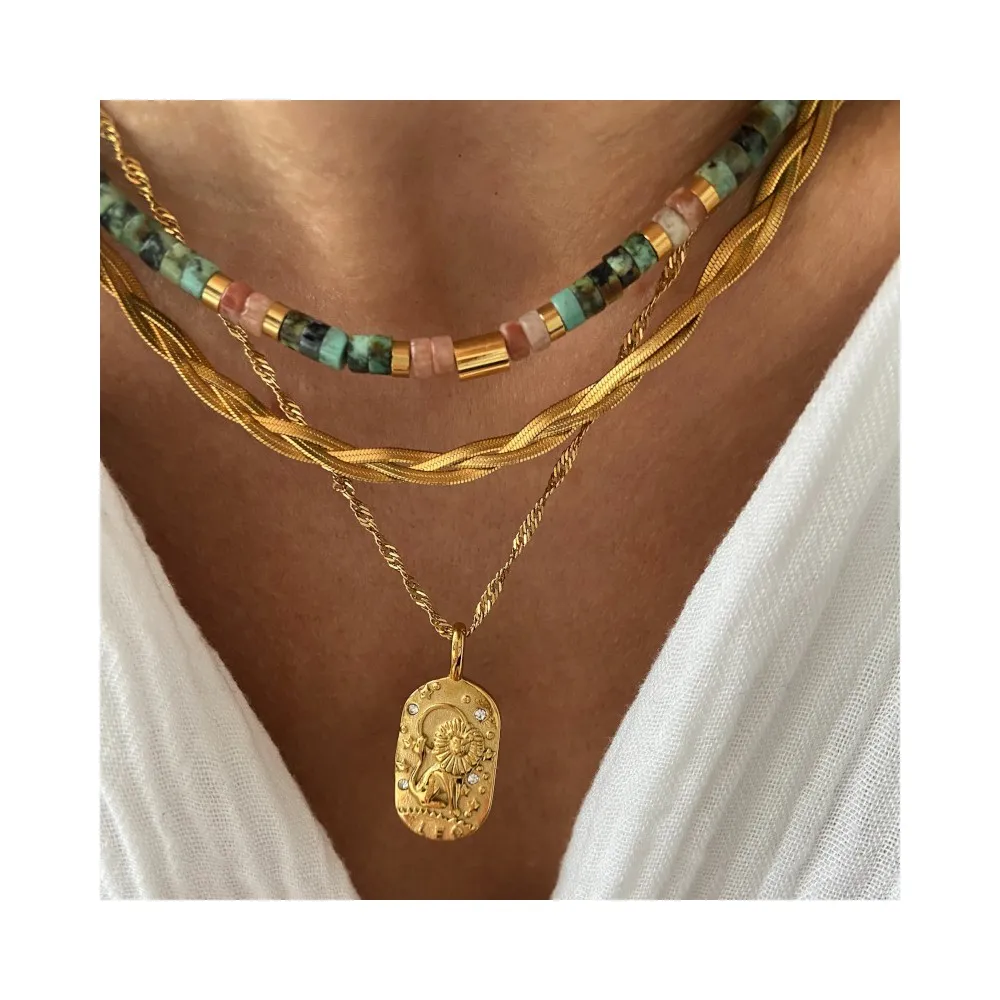 Collar Priscila Turquesa Oro