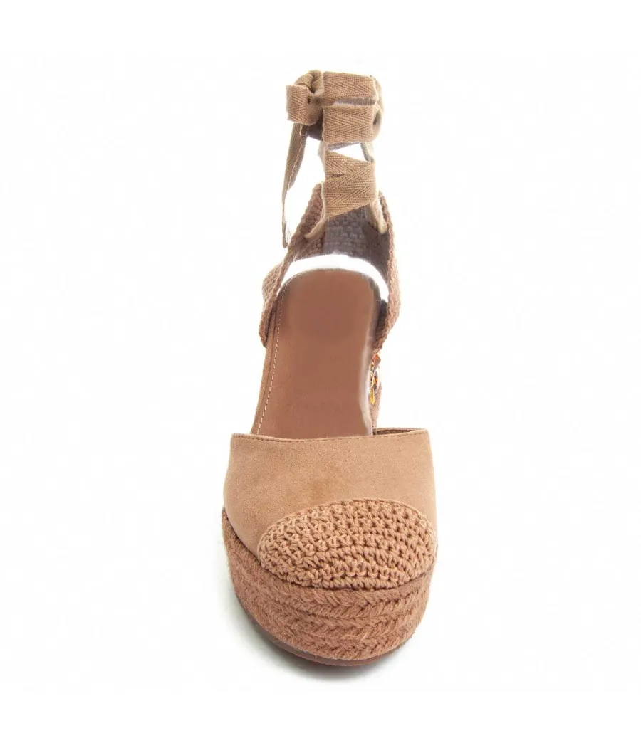 Cuña De Esparto Para Mujer.  Montevita  Wesparto10  89370 Marrón