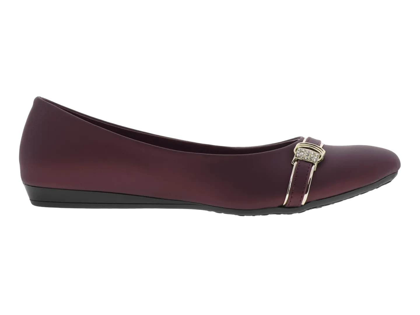 Flats Clasben Cenicienta Tinto Para Mujer