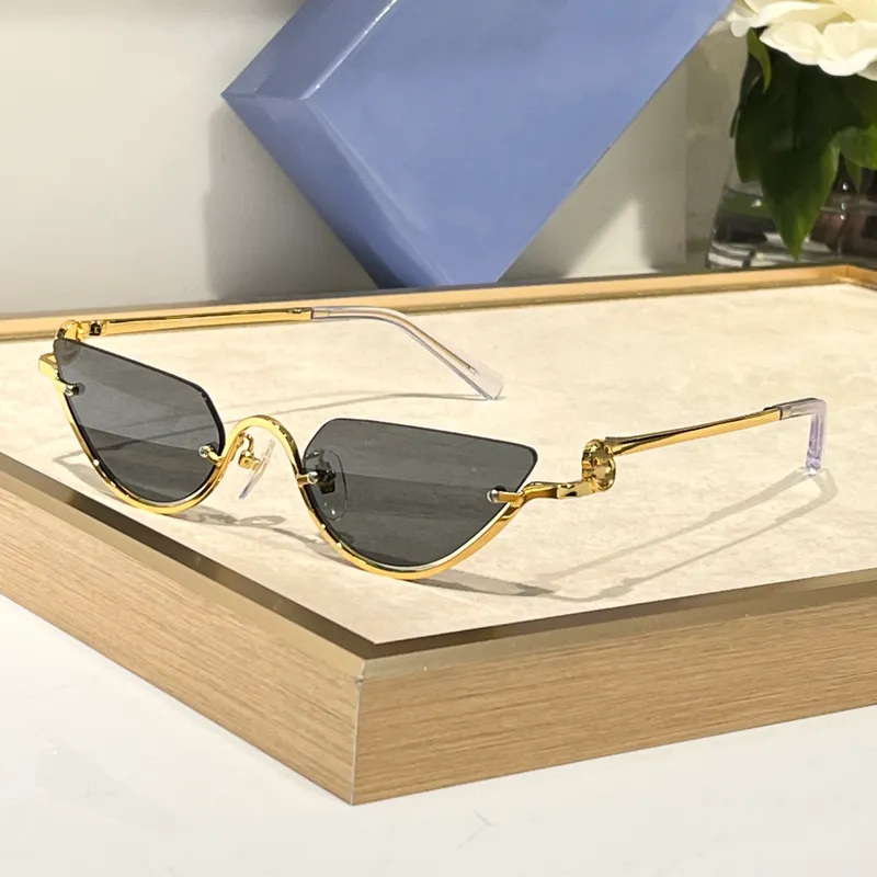 GAFAS DE SOL PARA HOMBRES MUJERES POPULAR SUMMER 1603 DISEñADOR FASHION CAT EYE HALF FRAME AVANTGARDE GOGGLES ESTILO DE OCIO AN