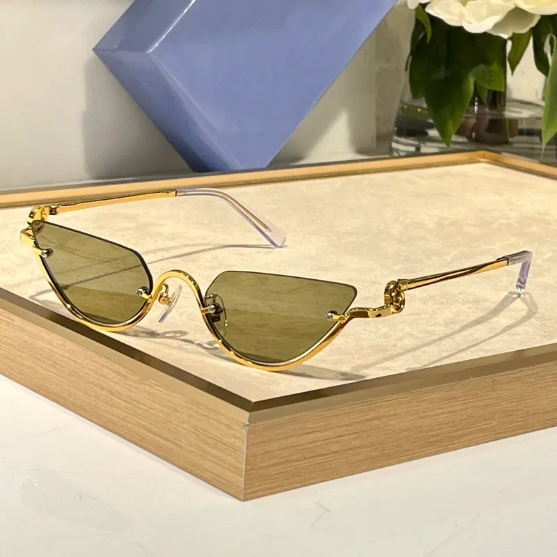 GAFAS DE SOL PARA HOMBRES MUJERES POPULAR SUMMER 1603 DISEñADOR FASHION CAT EYE HALF FRAME AVANTGARDE GOGGLES ESTILO DE OCIO AN
